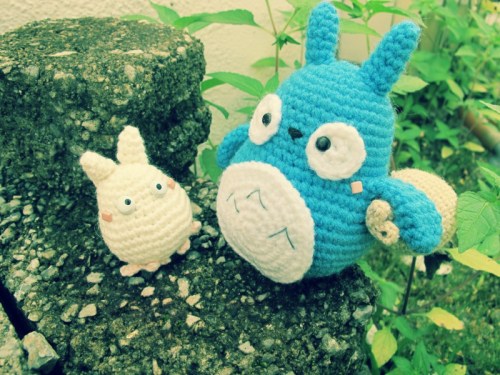 blue white ghibli amigurumei crochet