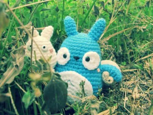 totoro amigurumi blue white crochet amigurumei ghibli