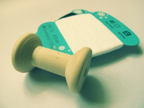 wooden spool thread zakka crochet