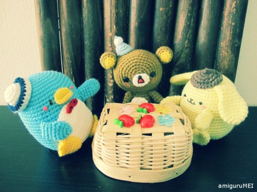 tuxedo sam purin rilakkuma sanrio san x amigurumi crochet penguin dog bear amigurumei