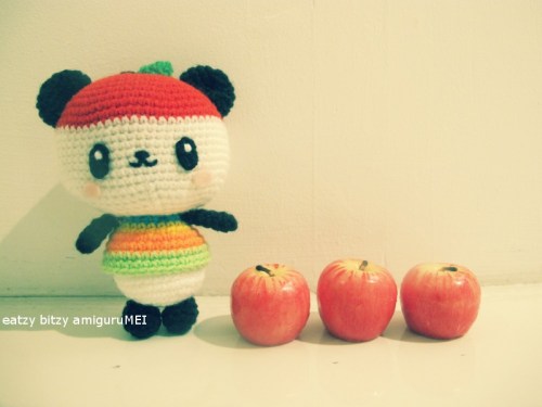 Pandapple sanrio amigurumi amigurumei crochet cute kawaii apple